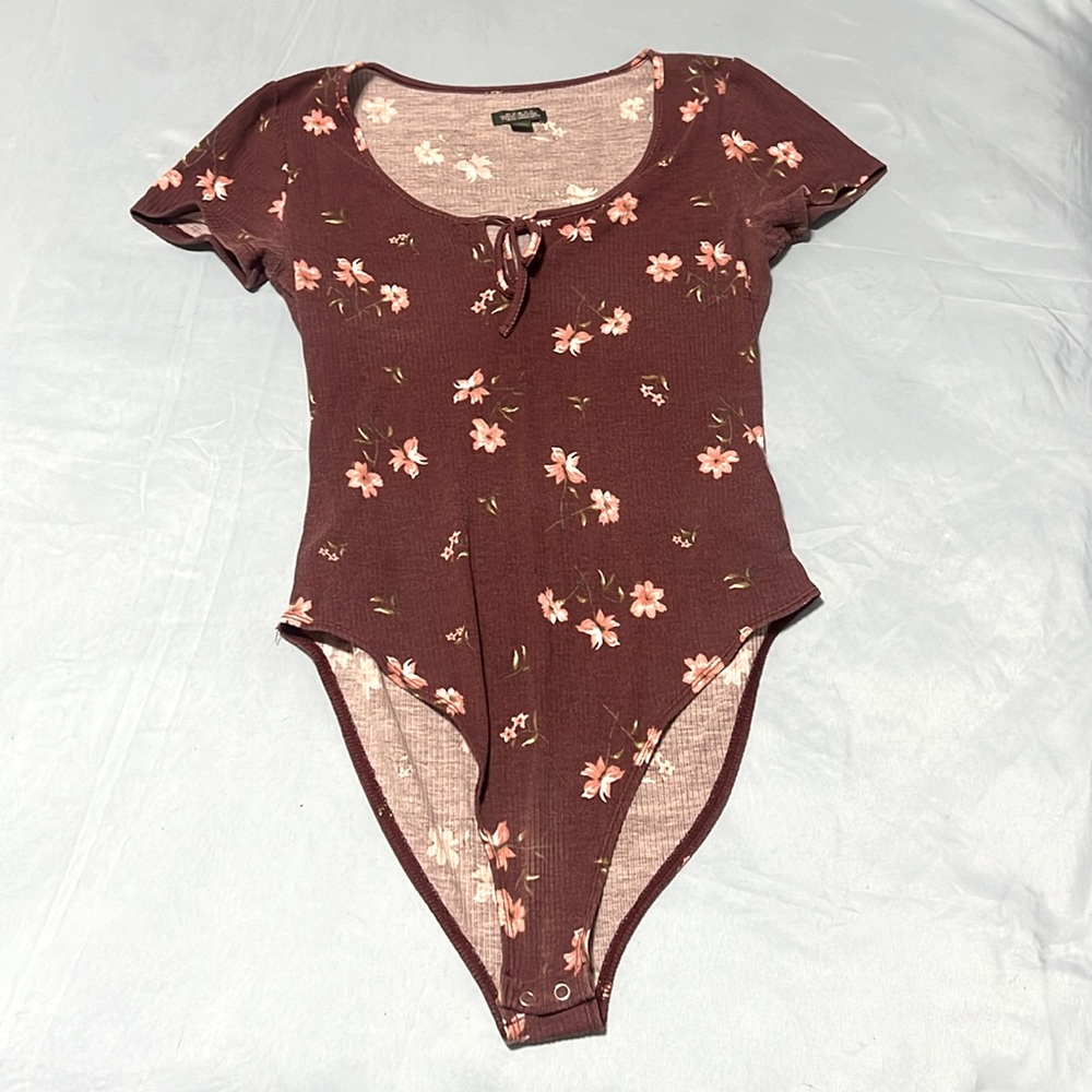 Purple Bodysuit with Pink Floral